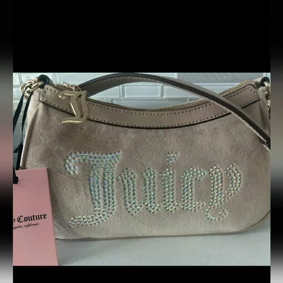 VIRAL Juicy Couture Cafe Velour Obsession Shoulder Bag